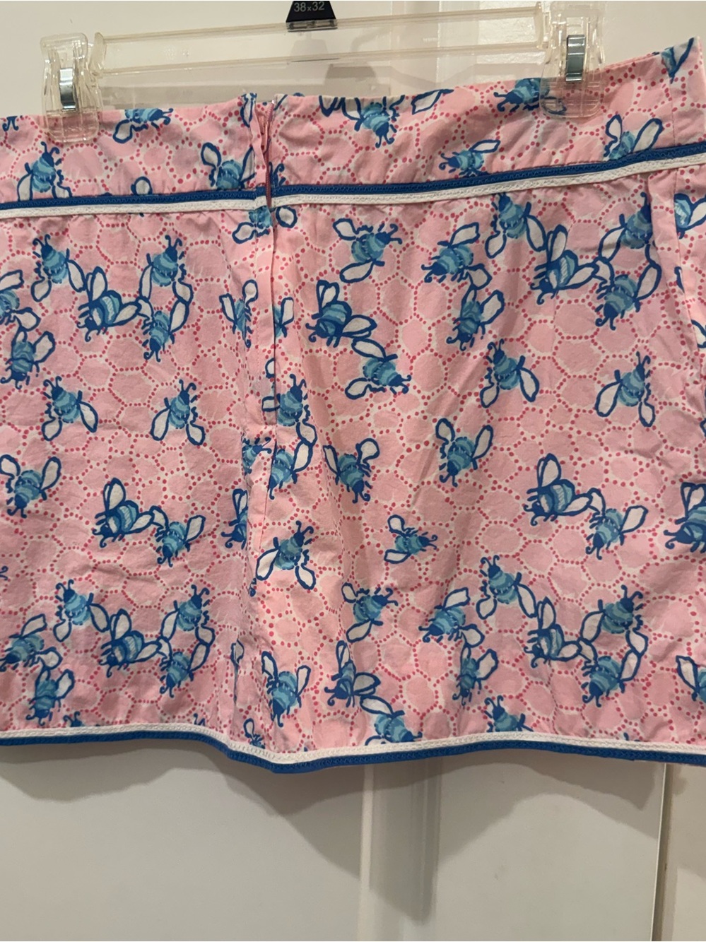 Lilly Pulitzer Pink Polka Dot Print Top with Blue Accents